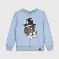 Свитшот хлопковый детский Steam owl, цвет: мягкое небо