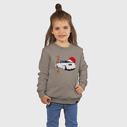 Свитшот хлопковый детский Honda s2000 Roadster Tuning Car, цвет: утренний латте — фото 2