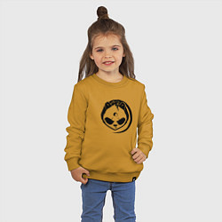 Свитшот хлопковый детский ПАНДА - ИньЯн, цвет: горчичный — фото 2