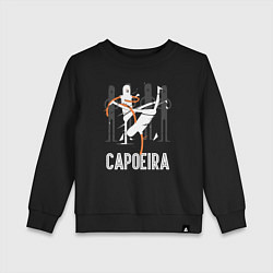 Свитшот хлопковый детский Capoeira - contactless combat, цвет: черный
