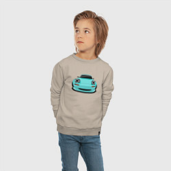 Свитшот хлопковый детский Mazda MX5 Miata na JDM, цвет: миндальный — фото 2
