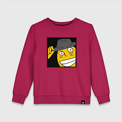 Свитшот хлопковый детский Рофлан здарова, цвет: маджента