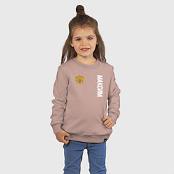 Свитшот хлопковый детский Герб РФ Максим, цвет: пыльно-розовый — фото 2