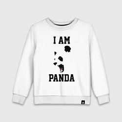 Свитшот хлопковый детский Я - панда, цвет: белый