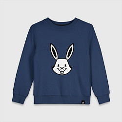 Свитшот хлопковый детский Bunny Funny, цвет: тёмно-синий