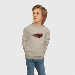 Свитшот хлопковый детский Лисьи Гонки, цвет: миндальный — фото 2