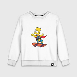Детский свитшот Барт Симпсон на скейте