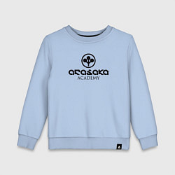 Свитшот хлопковый детский Cyberpunk - Arasaka Academy, цвет: мягкое небо