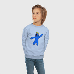 Свитшот хлопковый детский Роблокс: Синий, цвет: мягкое небо — фото 2
