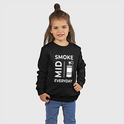 Свитшот хлопковый детский Smoke Mid Everyday, цвет: черный — фото 2