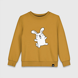 Свитшот хлопковый детский Happy Bunny, цвет: горчичный