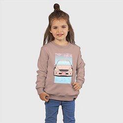Свитшот хлопковый детский Toyota Altezza stance alternative, цвет: пыльно-розовый — фото 2
