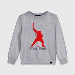 Детский свитшот Щелчок выстрел - хоккеист