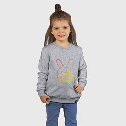 Свитшот хлопковый детский Summer Bunny, цвет: меланж — фото 2