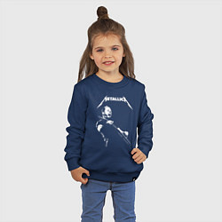 Свитшот хлопковый детский James Hetfield, цвет: тёмно-синий — фото 2