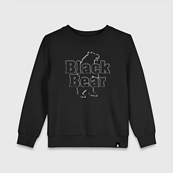 Свитшот хлопковый детский Черный медведь, цвет: черный