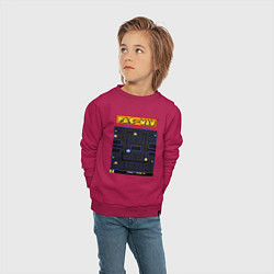 Свитшот хлопковый детский Pac-Man на ZX-Spectrum, цвет: маджента — фото 2