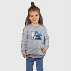 Свитшот хлопковый детский Лайла Геншин импакт, цвет: меланж — фото 2
