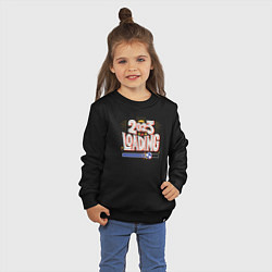 Свитшот хлопковый детский 2023 year loading, цвет: черный — фото 2