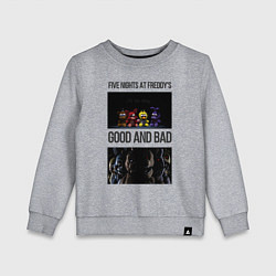 Свитшот хлопковый детский Freddy good and bad, цвет: меланж