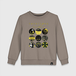 Свитшот хлопковый детский Twenty One Pilots коллаж, цвет: утренний латте