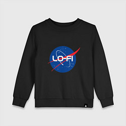 Свитшот хлопковый детский Lofi - Nasa theme, цвет: черный