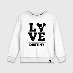 Свитшот хлопковый детский Destiny love classic, цвет: белый