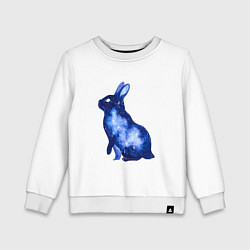Свитшот хлопковый детский Звездный силуэт кролика, цвет: белый
