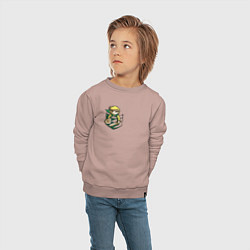 Свитшот хлопковый детский Линк в кармане с мечом, цвет: пыльно-розовый — фото 2