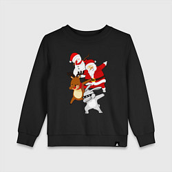 Свитшот хлопковый детский Все герои нового года ДЭБуют, цвет: черный