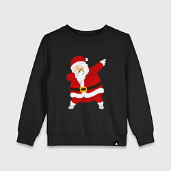 Свитшот хлопковый детский Дед мороз дэб, цвет: черный