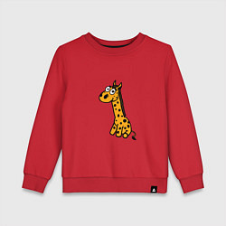 Свитшот хлопковый детский Игрушка жираф, цвет: красный