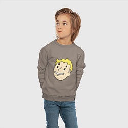 Свитшот хлопковый детский Vault boy head, цвет: утренний латте — фото 2