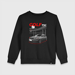 Свитшот хлопковый детский Volkswagen golf art, цвет: черный