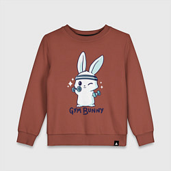 Свитшот хлопковый детский Gym bunny, цвет: кирпичный