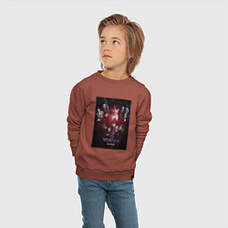 Свитшот хлопковый детский Wednesday: Addams Family, цвет: кирпичный — фото 2