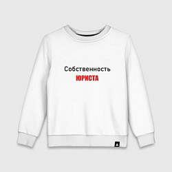 Детский свитшот Собственность юриста