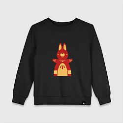 Свитшот хлопковый детский Red bunny, цвет: черный