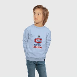 Свитшот хлопковый детский Монреаль Канадиенс - НХЛ, цвет: мягкое небо — фото 2