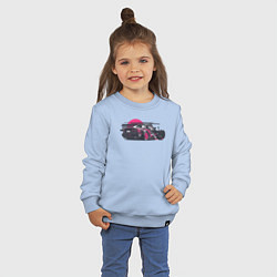Свитшот хлопковый детский JDM Girl, цвет: мягкое небо — фото 2