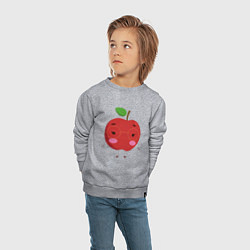 Свитшот хлопковый детский Просто яблоко, цвет: меланж — фото 2