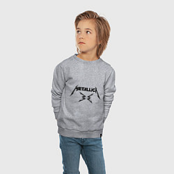 Свитшот хлопковый детский Metallica, цвет: меланж — фото 2