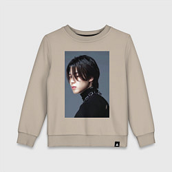 Свитшот хлопковый детский Dark side Jimin, цвет: миндальный
