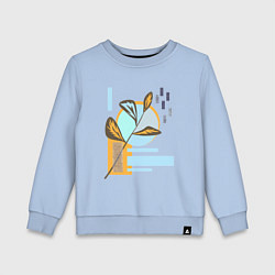 Свитшот хлопковый детский Минималистский абстрактный рисунок, цвет: мягкое небо