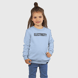 Свитшот хлопковый детский Electricity, цвет: мягкое небо — фото 2
