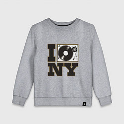 Свитшот хлопковый детский Vinyl New York, цвет: меланж