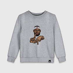 Свитшот хлопковый детский Lakers Lebron, цвет: меланж