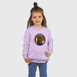 Свитшот хлопковый детский Зверёк в стиле киберпанк, цвет: лаванда — фото 2