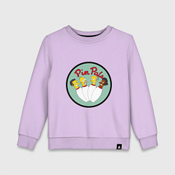 Свитшот хлопковый детский Simpsons bowling, цвет: лаванда
