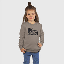 Свитшот хлопковый детский Rock, цвет: утренний латте — фото 2